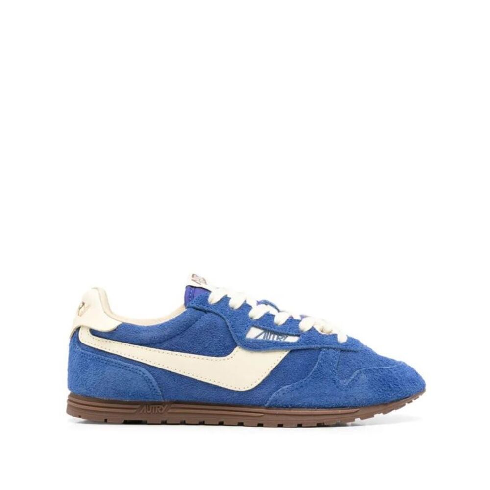 AUTRY Vintage-Inspired Suede Sneakers Men BLUE